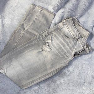 Grey ripped jeggings